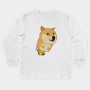 doge coin funny Kids Long Sleeve T-Shirt